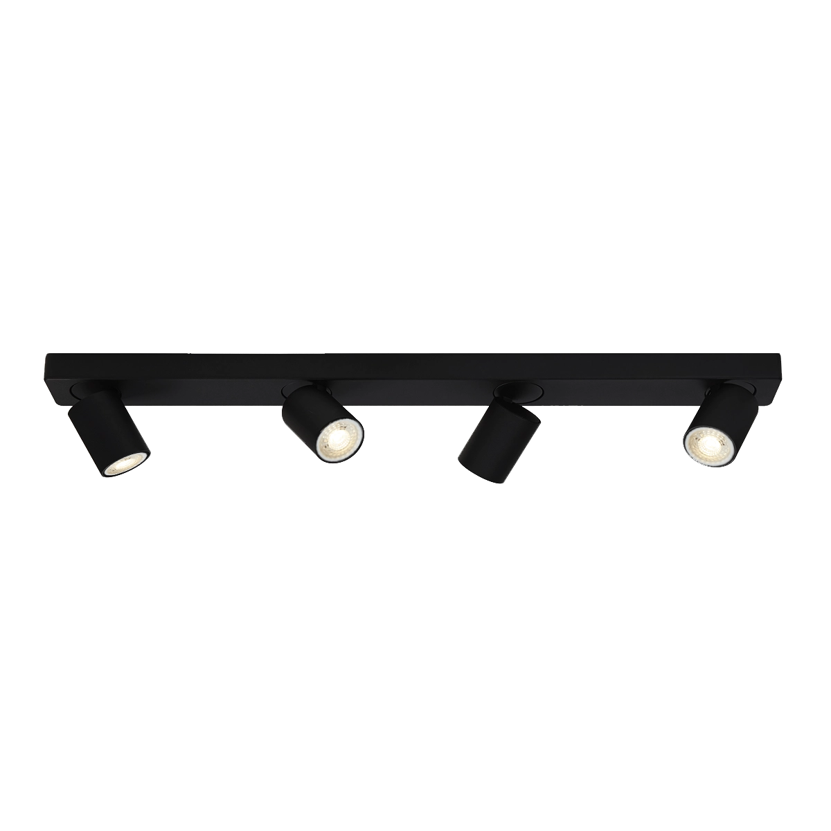 Plafondlamp Moon 4 rechthoekig zwart