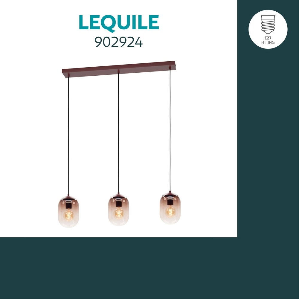 Design hanglamp Lequile 3-lichts Eglo 9008606405749