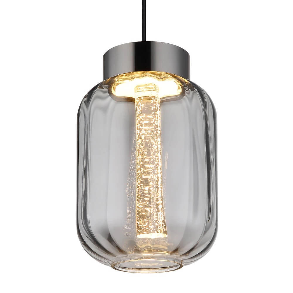 Ronde hanglamp Fluoro enkel zwart Globo 9007371471348