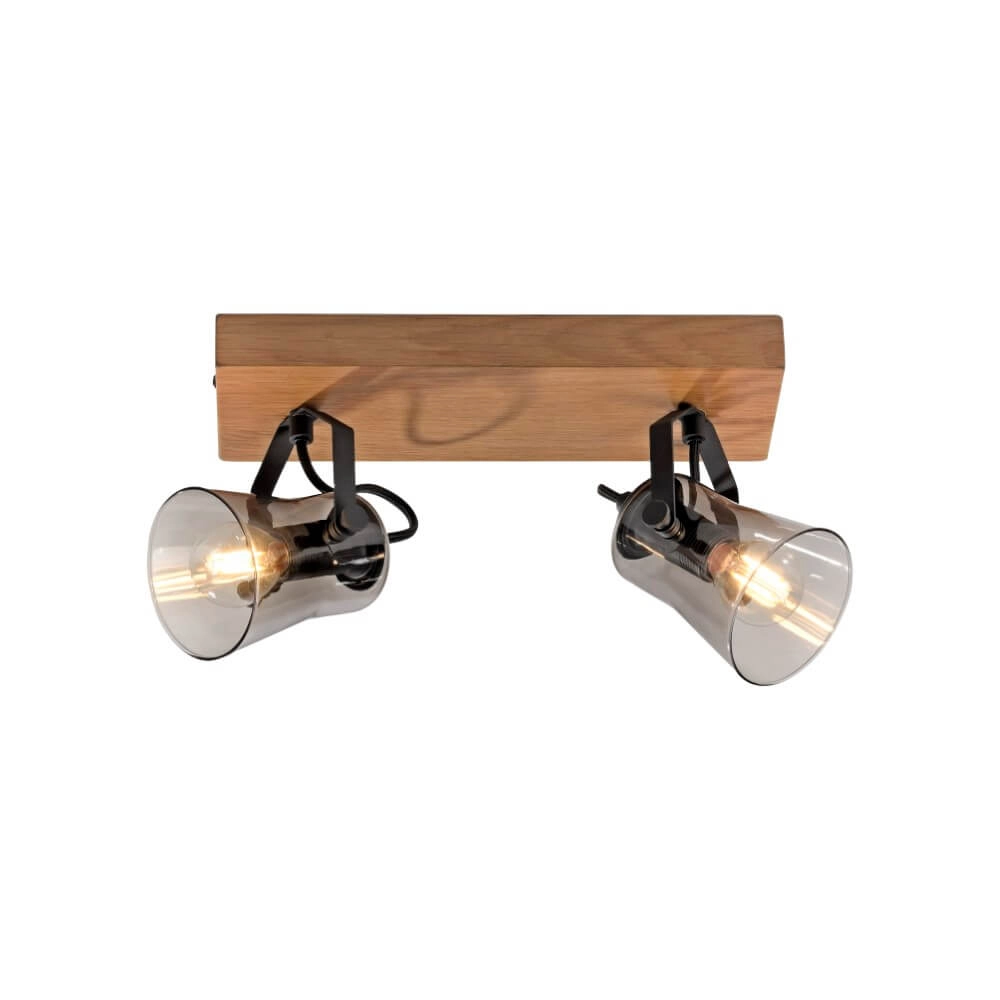 Plafondlamp Green Langstrom hout 2-lichts Just Light 4043689994877