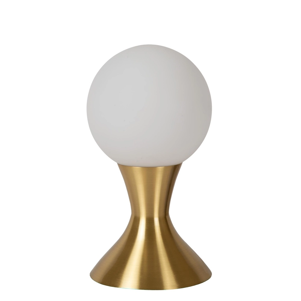 Gouden tafellamp Moya met opaal
