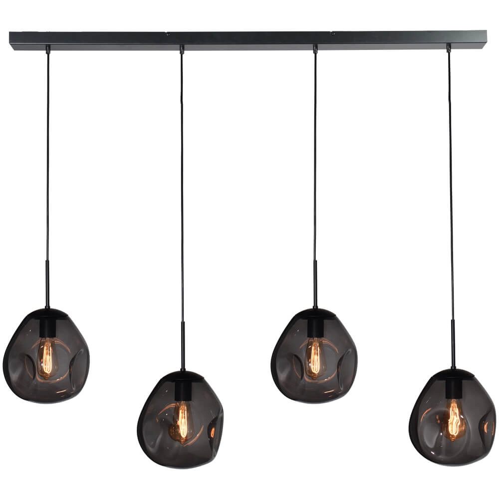 Hanglamp Lava 4x smoke glas Ø 24cm