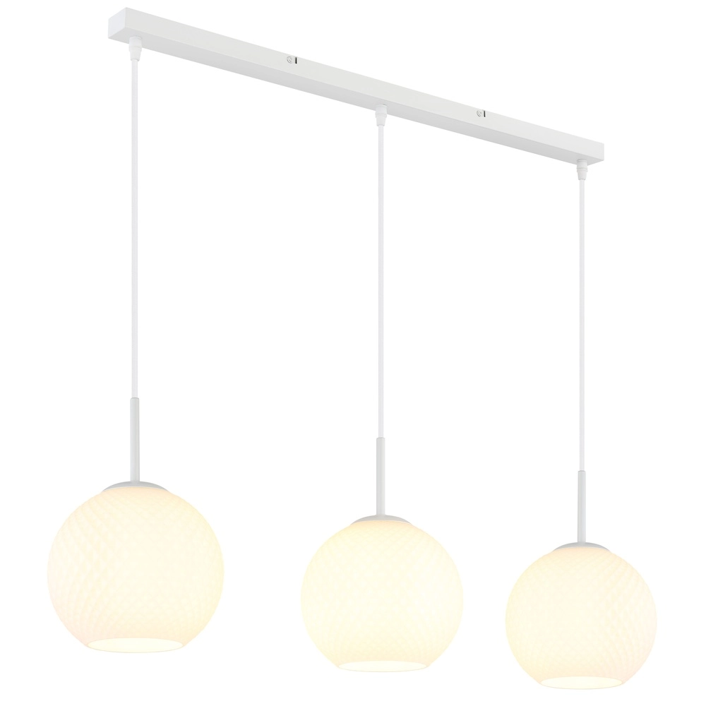 3-lichts hanglamp Andre wit