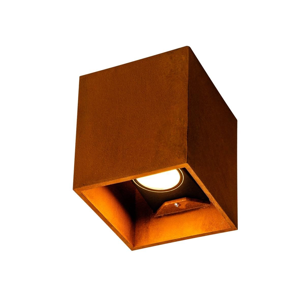 Up- & downlighter Rusty Square 18cm roestbruin