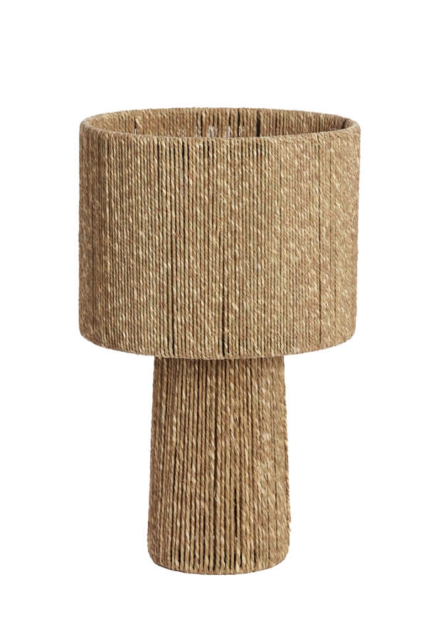 Japandi tafellamp Pitino bruin Ø 31,5cm Light & Living 8717807699949