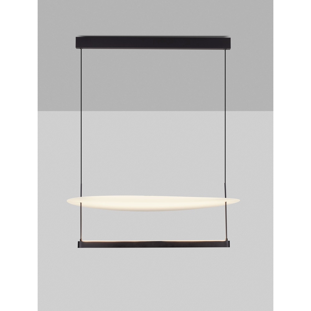 Design hanglamp Diona Ø 80cm zwart met wit