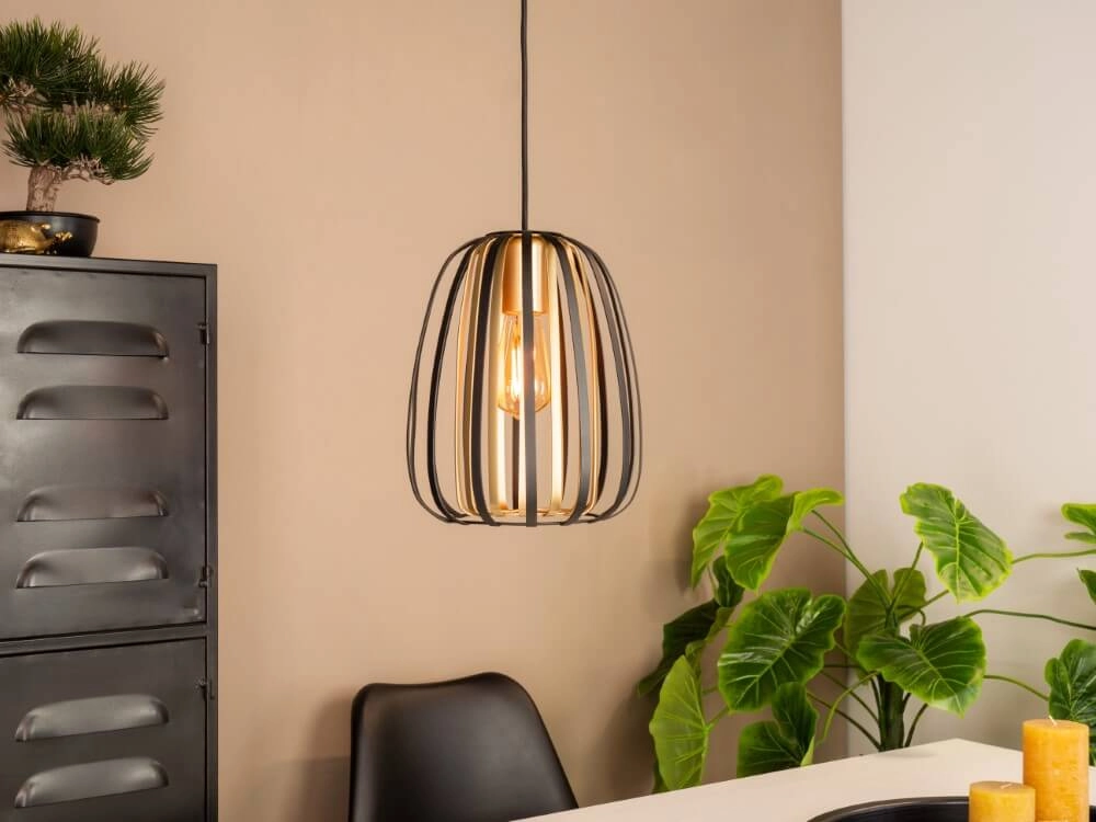 Hanglamp Ø 25,5cm Encinitos zwart met goud Eglo 9002759996659