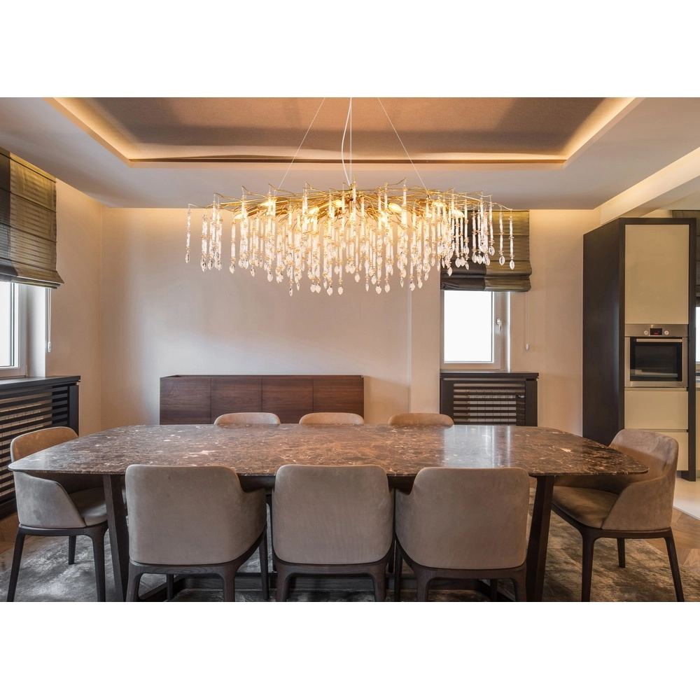 Hanglamp Gloria 150cm goud Globo 9007371572991