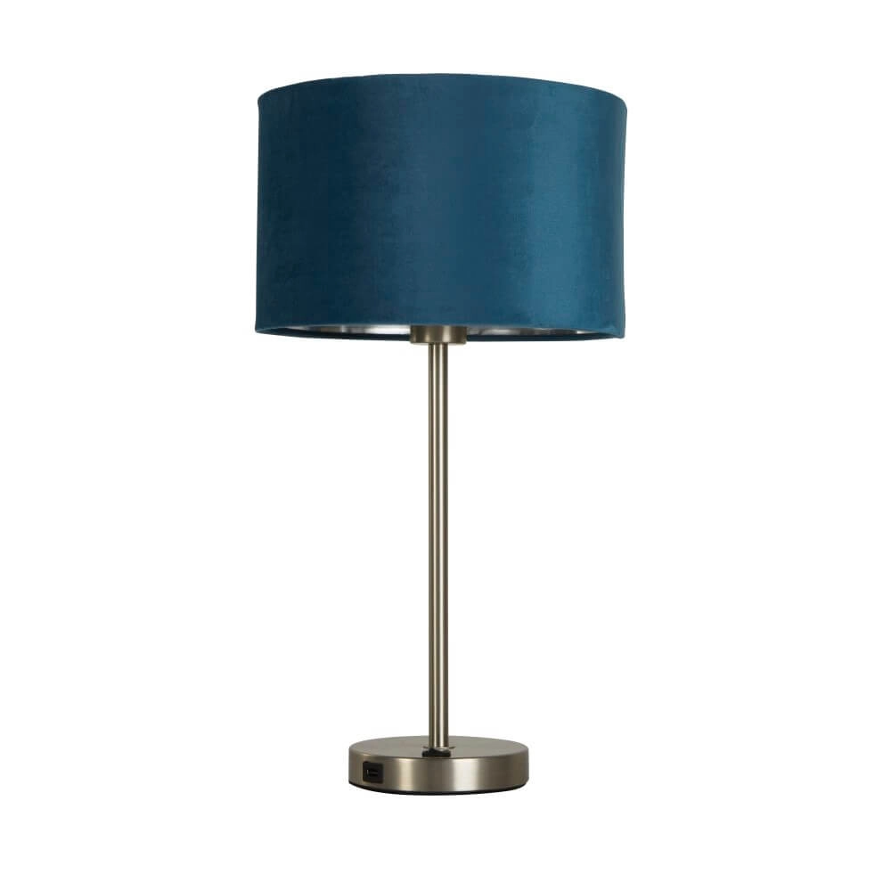 Tafellamp Finn goud met blauw