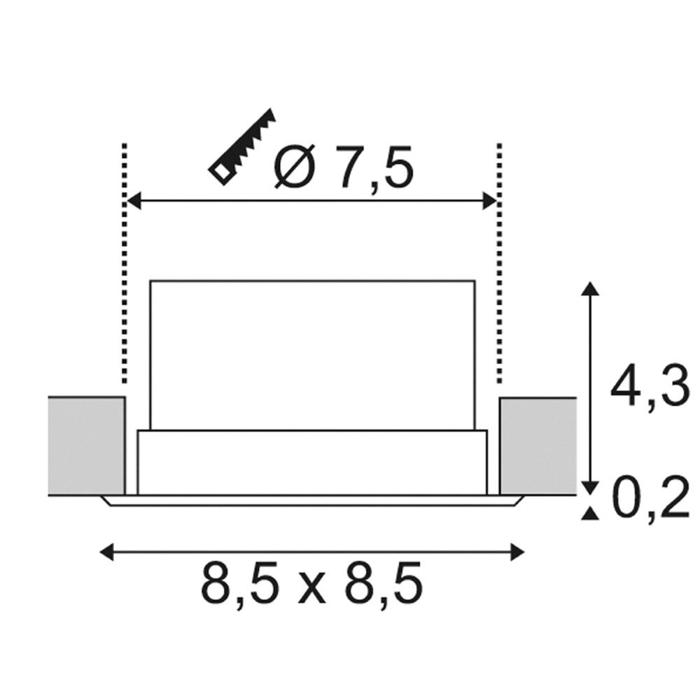 Led inbouwlamp Verlux 8,5cm wit SLV 4024163164306