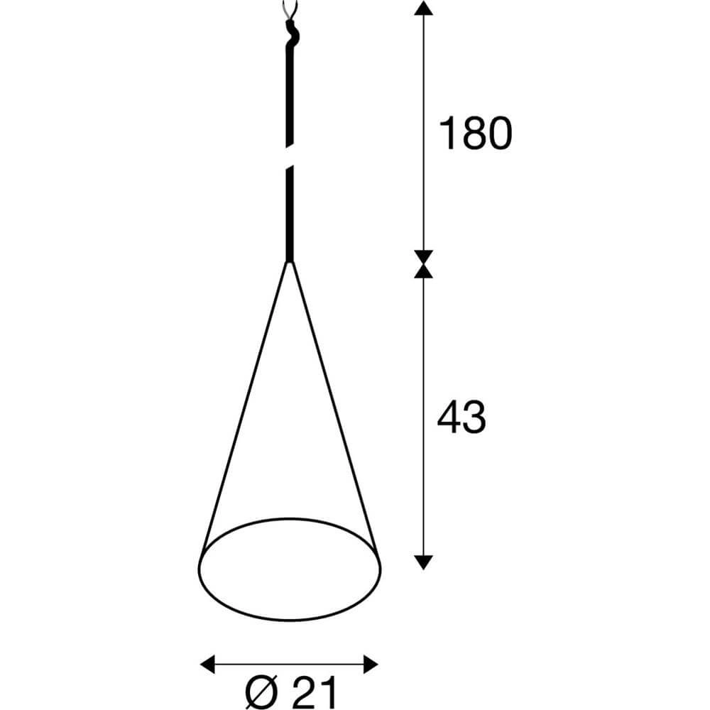 Hanglamp Magico 21 zwart met goud Ø 21cm SLV 4024163297172