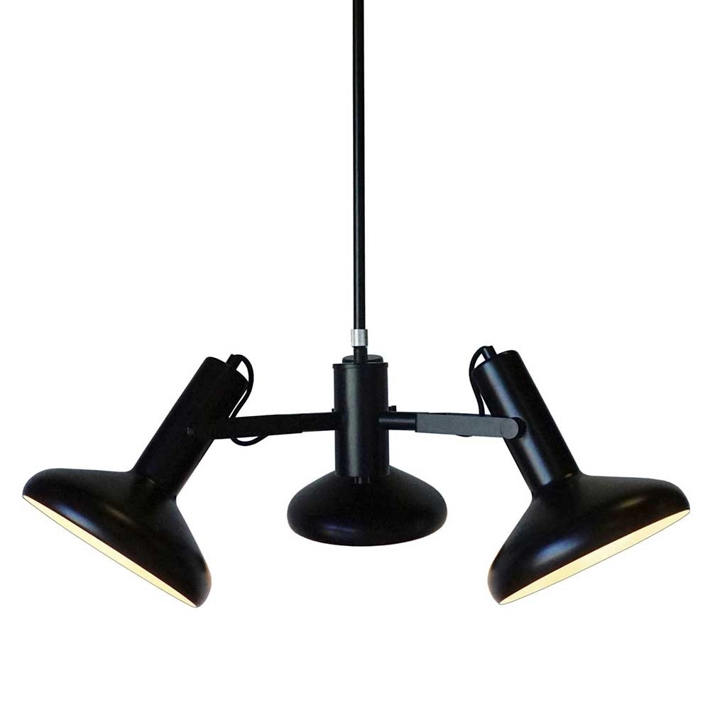 3-lichts hanglamp Vectro zwart