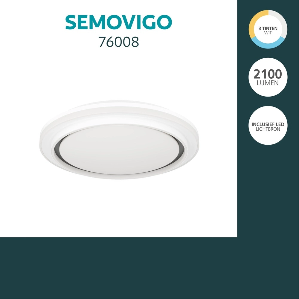Plafonniere Semovigo wit Ø 40cm Eglo 9008606391837