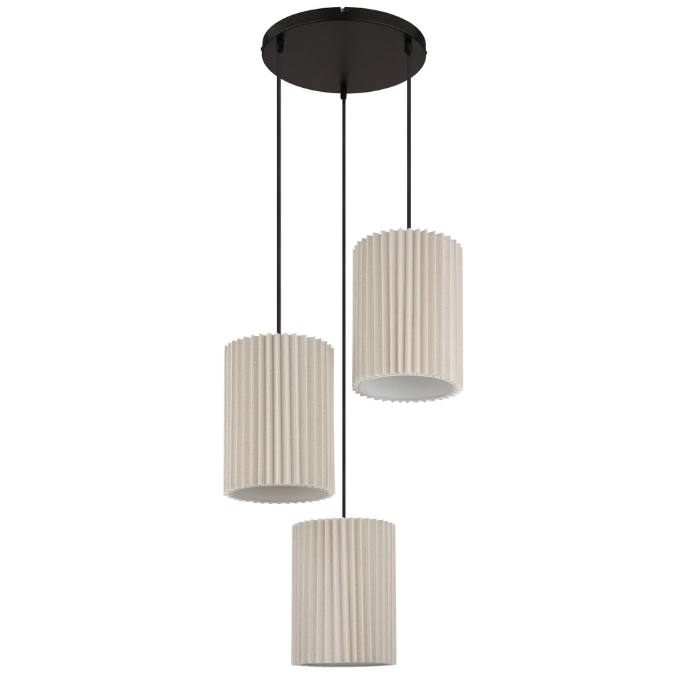 3-lichts hanglamp Page zwart met wit rond Globo 9007371525607