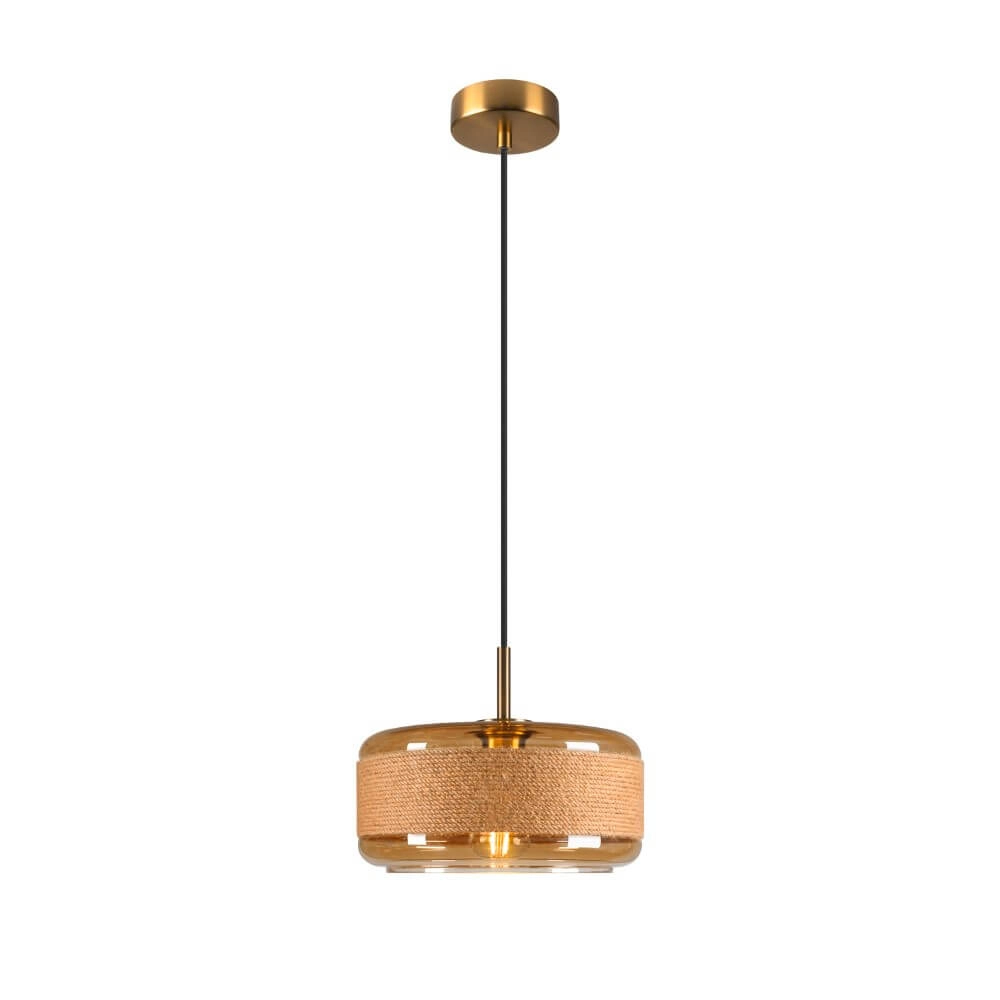 Hanglamp Pantilo Rope 27 amber glas - Ø 27cm