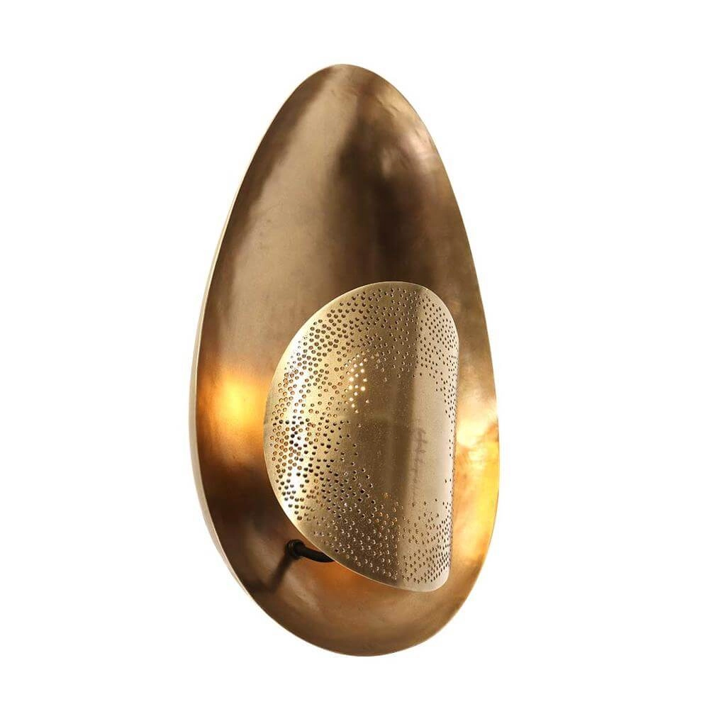 Ovale wandlamp Brass brons
