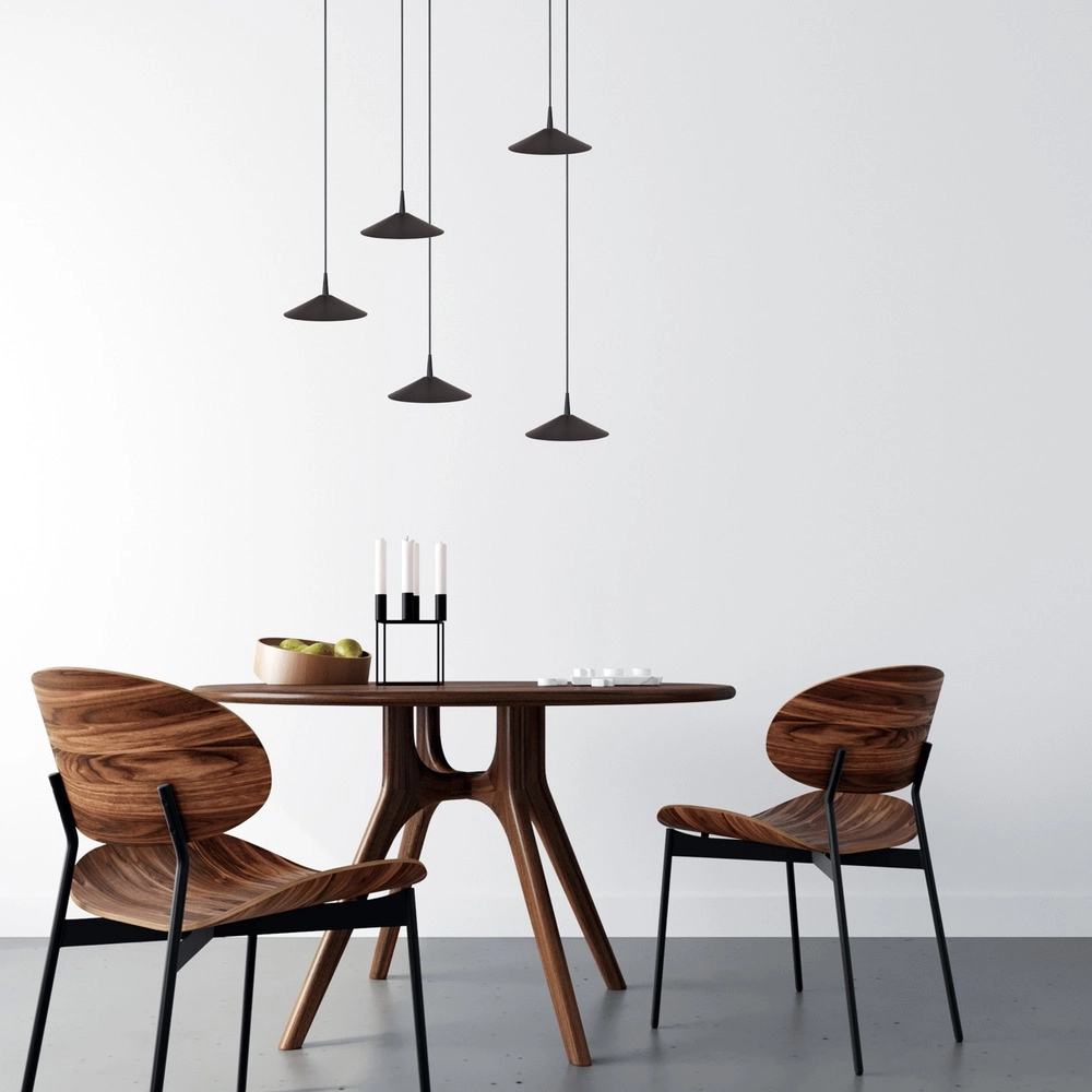 5-lichts hanglamp Ceppo zwart Ø 18cm rond Masterlight 8718121358697