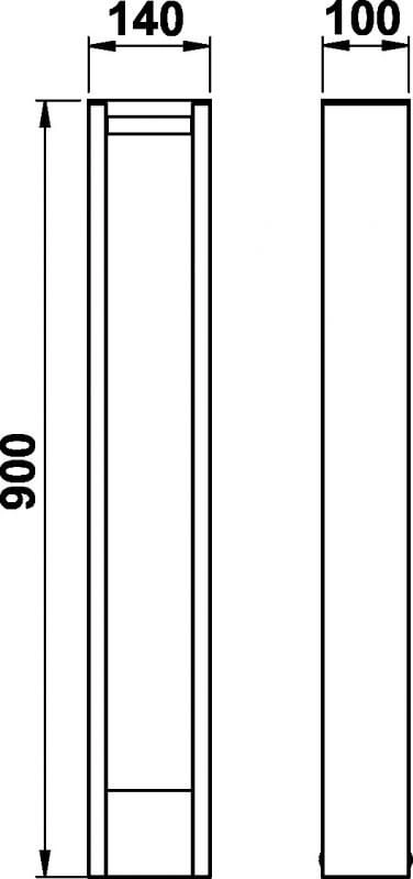 Led tuinverlichting Padestal 90cm-grijs Albert 4007235922424