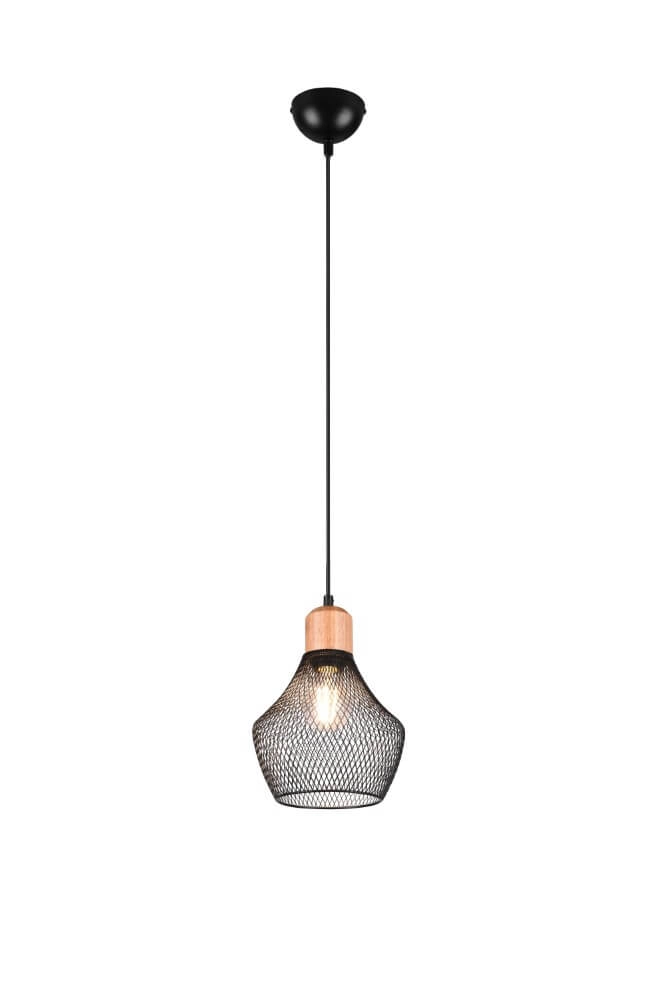 Zwarte draadlamp Valeria Ø 18cm Trio 4017807541182