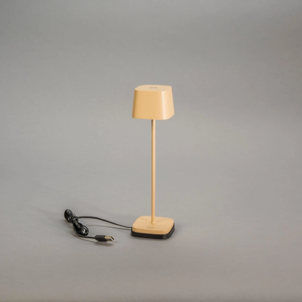 Oplaadbare tafellamp Capri mini zand bruin KonstSmide 7318307829334