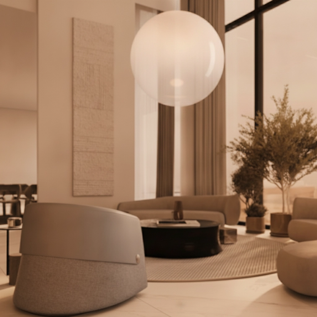 Witte hanglamp Bolita bol Ø 40cm