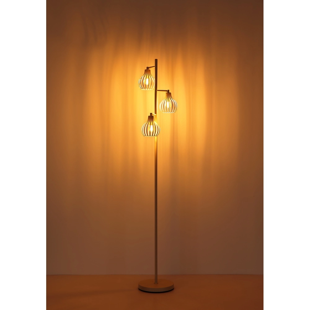 3-lichts vloerlamp Mateo crème Globo 9007371572236