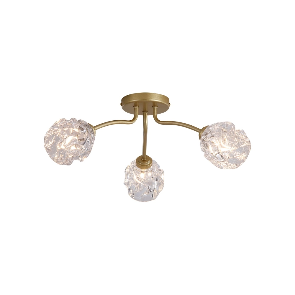 Plafondlamp Astral goud 3-lichts
