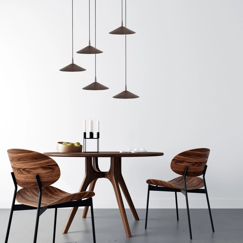 5-lichts hanglamp Ceppo cacao bruin Ø 22cm rond Masterlight 8718121358772
