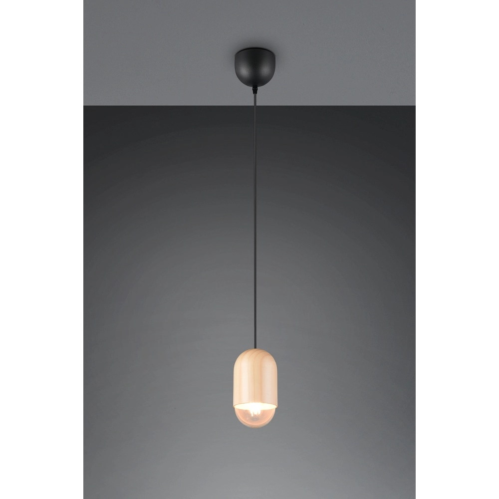Unieke hanglamp Nara hout Ø 10,5cm Trio 4017807661750