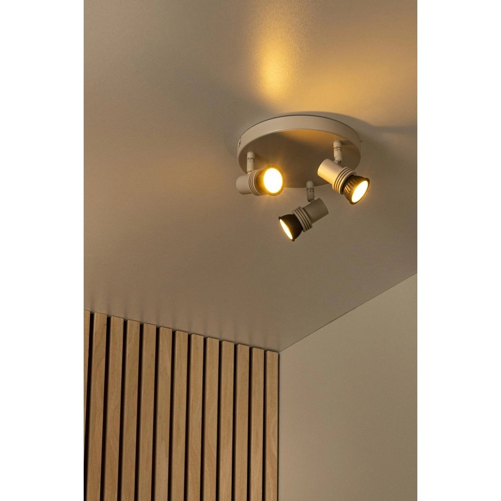 Plafondspot Kianti 3-lichts zand bruin Lucide 5411212531117