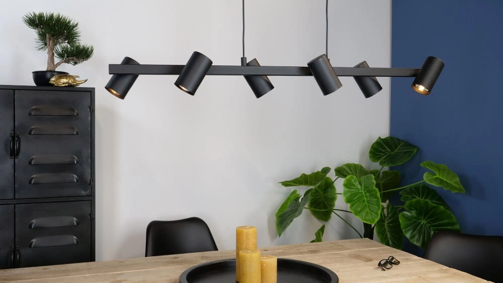 Eetkamer hanglamp Gatuela 1 6-lichts zwart Eglo 9002759994648