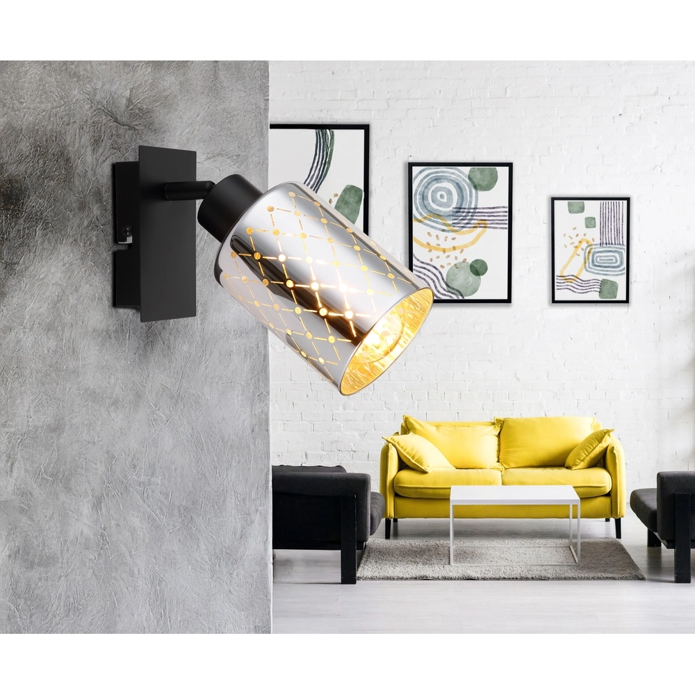 Design wandlamp Alonso zwart Globo 9007371578245