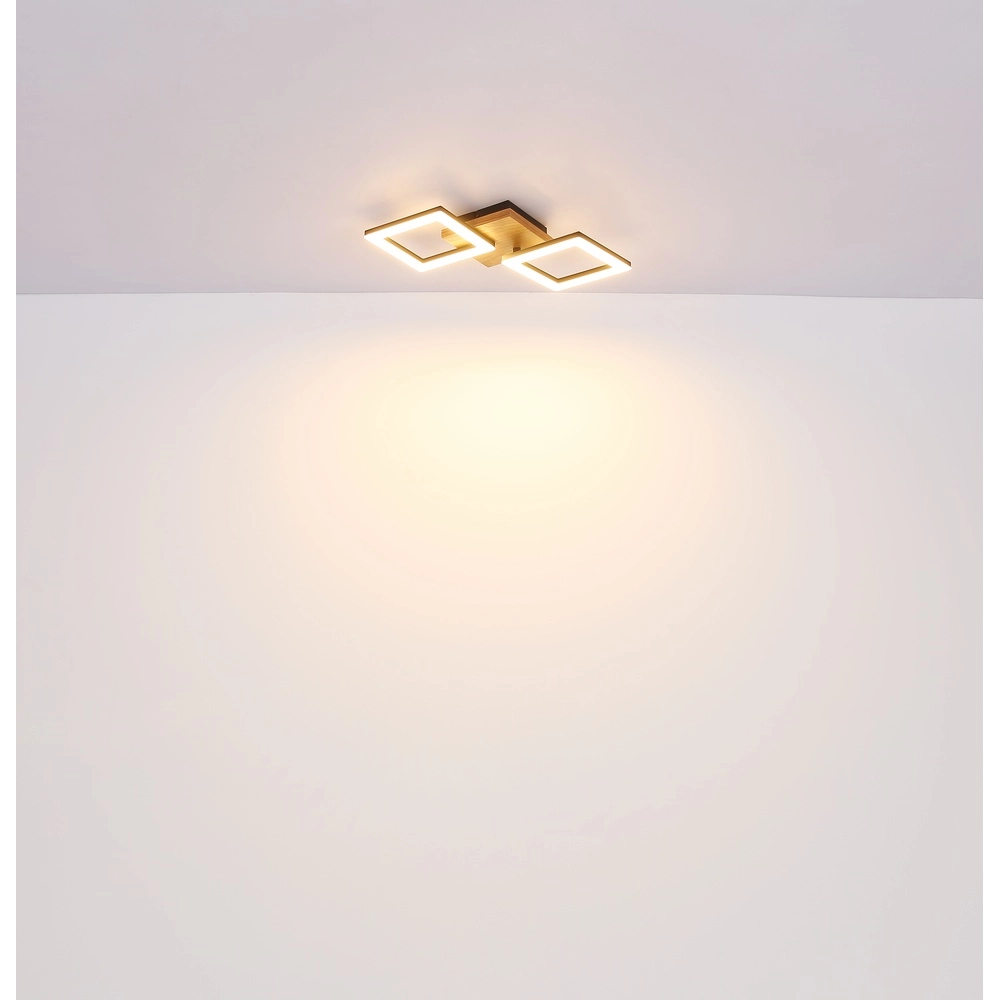 Design plafondlamp Kerry zwart met houtlook Globo 9007371440221