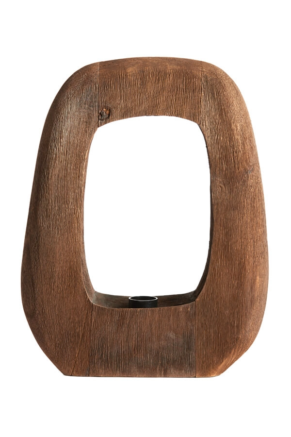 Donker houten tafellamp Kelafo 33 x 40cm Light & Living 8717807691080