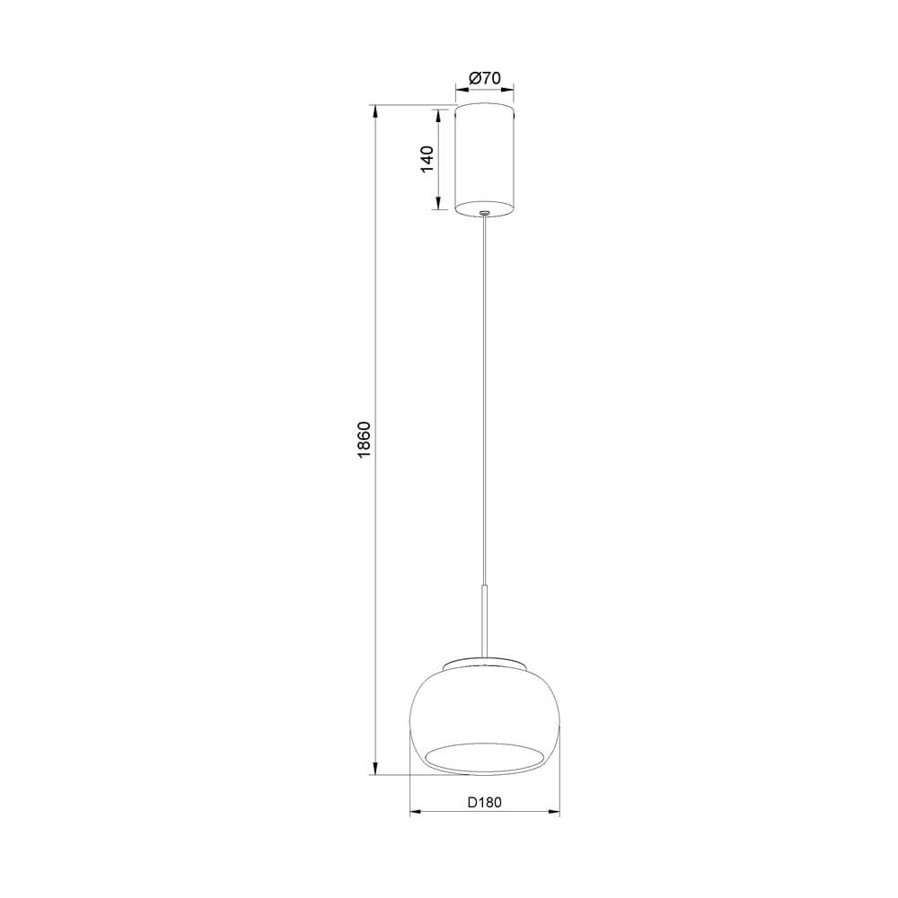 Design hanglamp Bounto met smoke glas Lyora 4255805301159