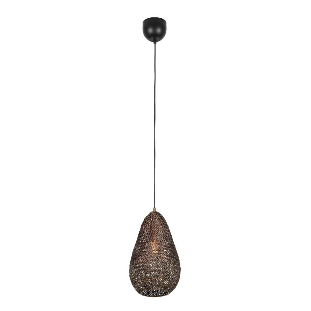 Bronzen hanglamp Ziva Ø 23cm