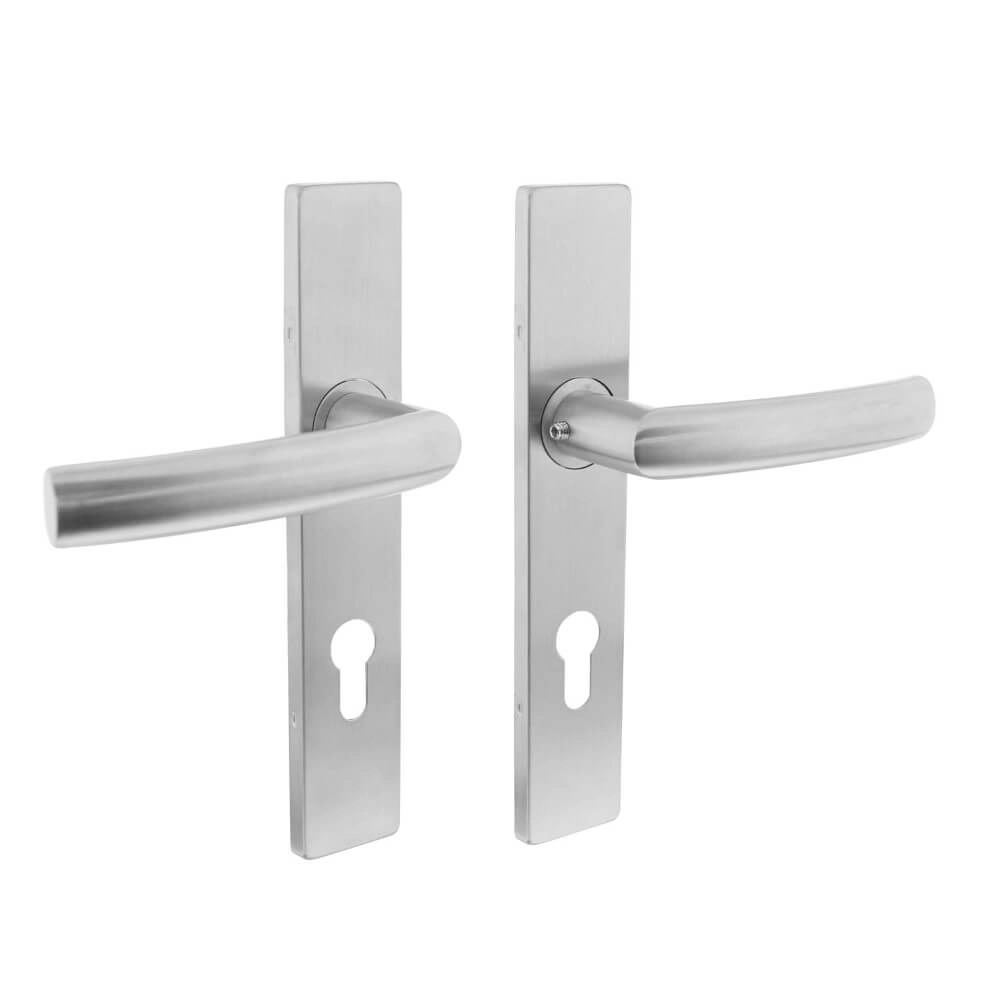 Deurklink Blok rechthoekig PC 72mm RVS