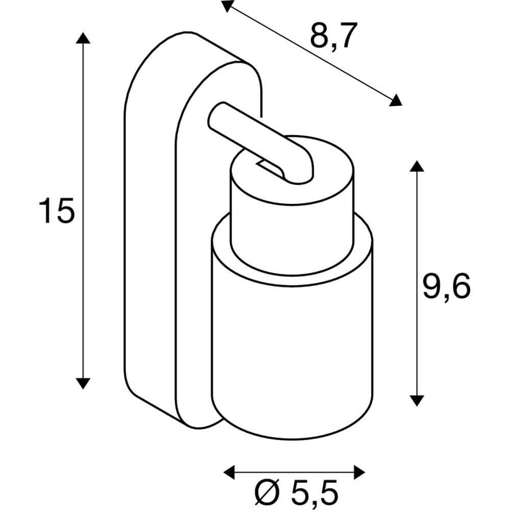 Spot Puri 2.0 Tube zwart-goud enkel schakelaar SLV 4024163294294