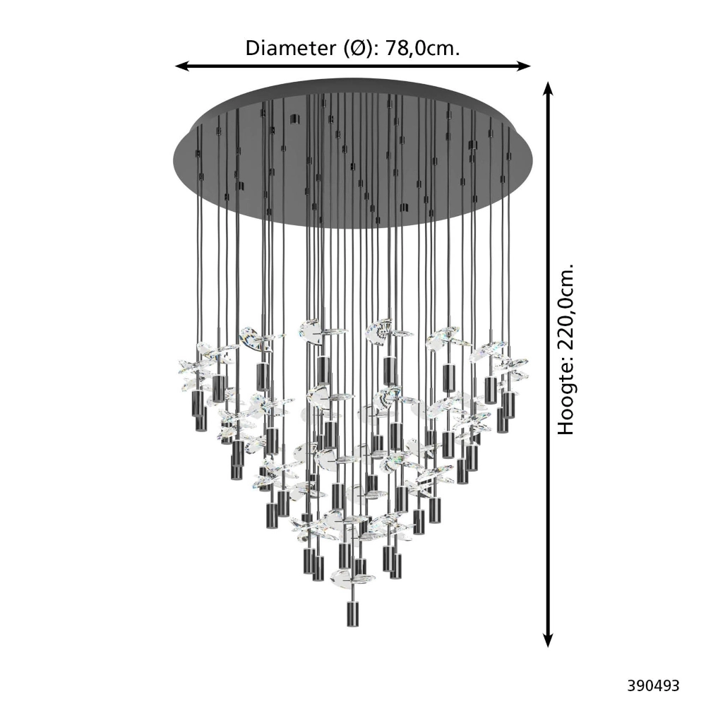 Unieke hanglamp Comareira grijs 3-staps CCT Stars of Light 9008606360123