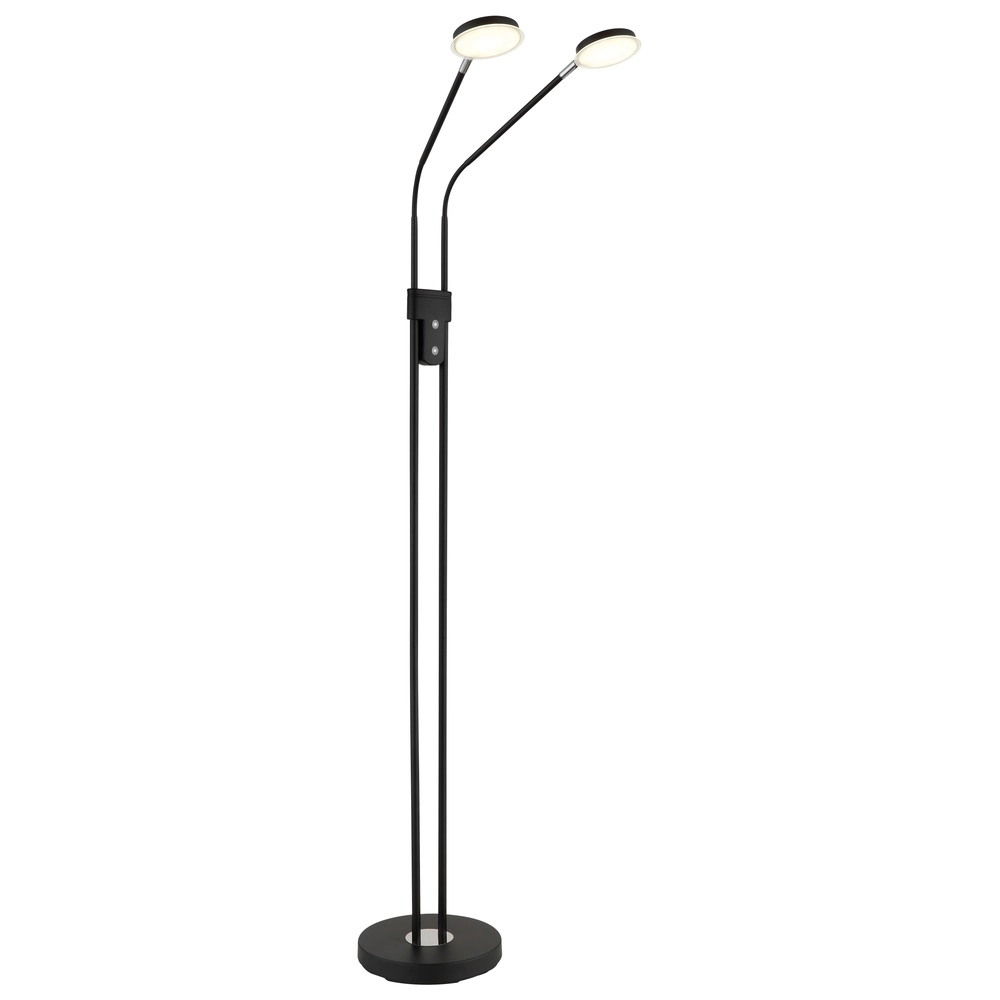 Leeslamp dubbel Silvio zwart