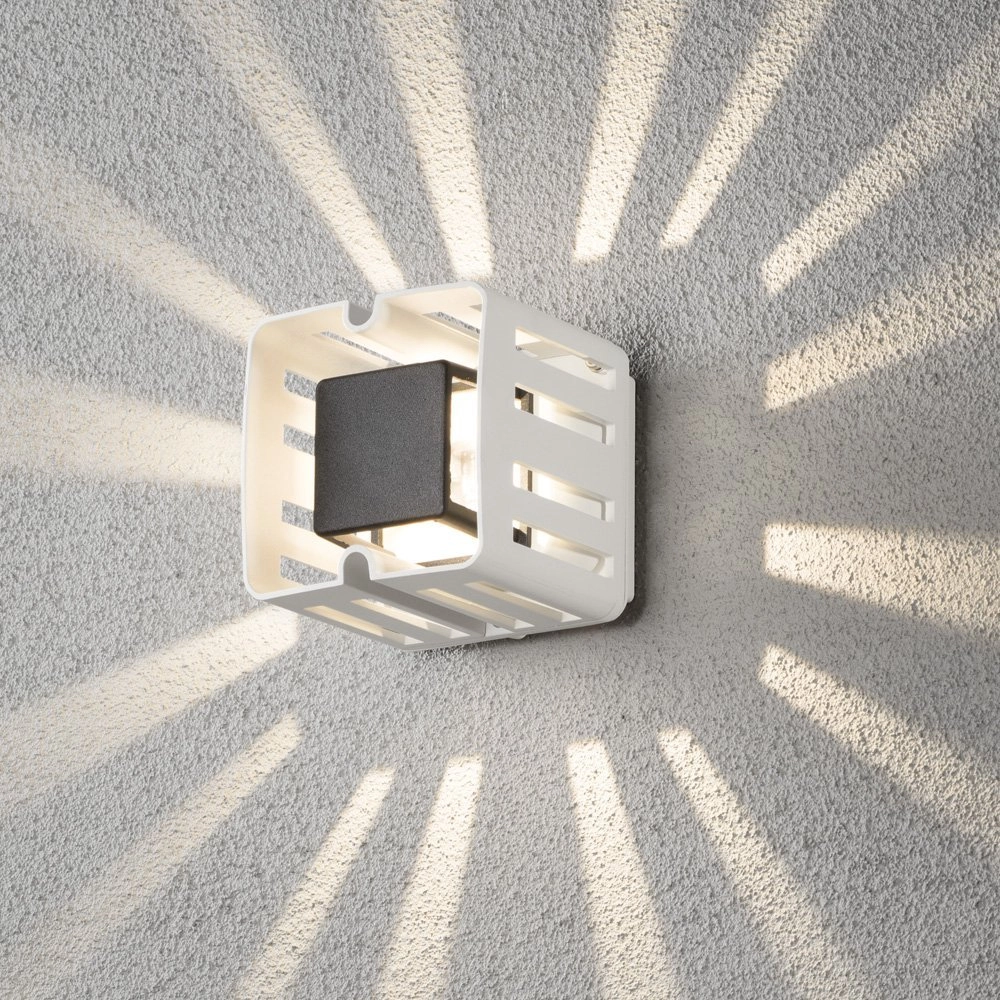 Led buitenlamp Pescara Square 11cm wit KonstSmide 7318307978254