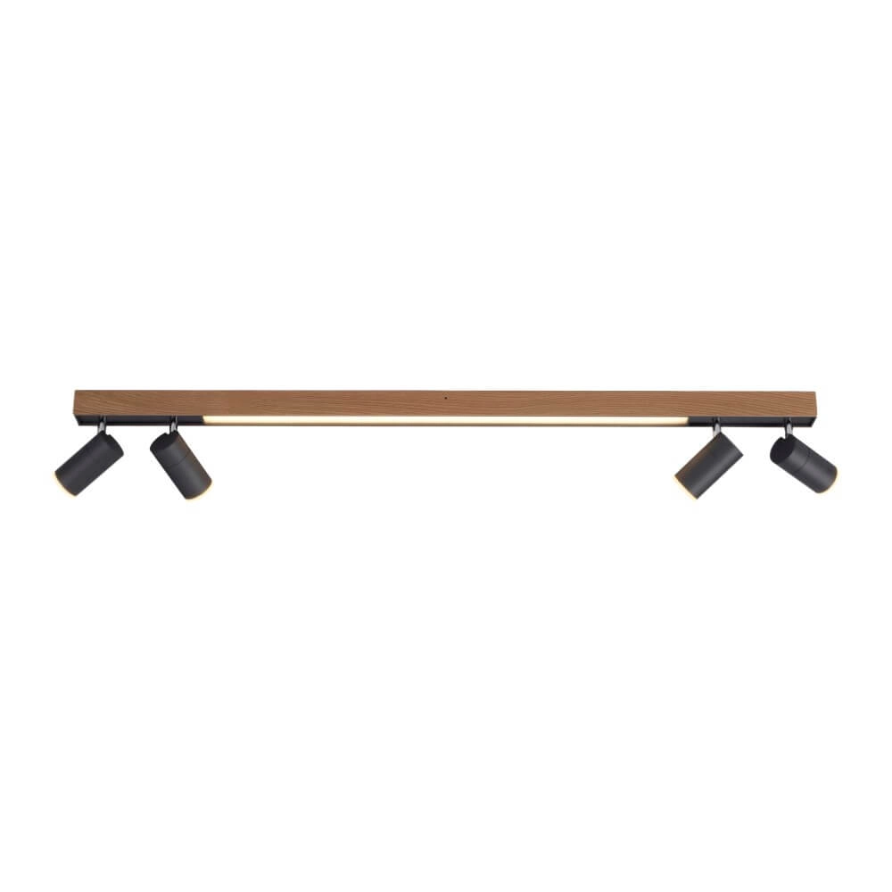 Strakke plafondlamp Pure Lines Spot hout Paul Neuhaus 4012248374566