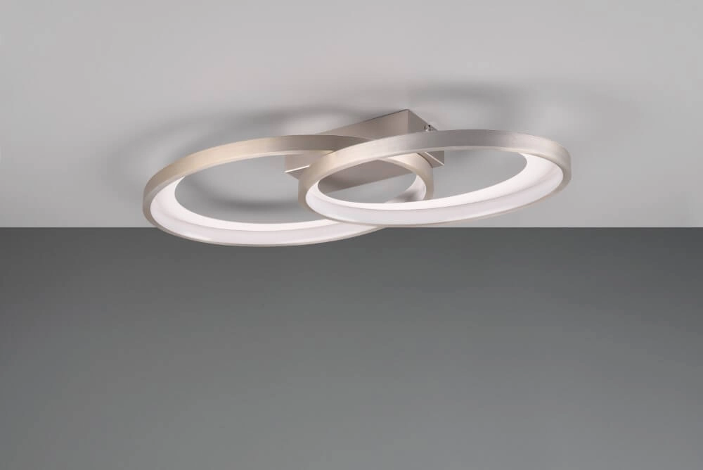 Plafondlamp Malaga nikkel Trio 4017807576948