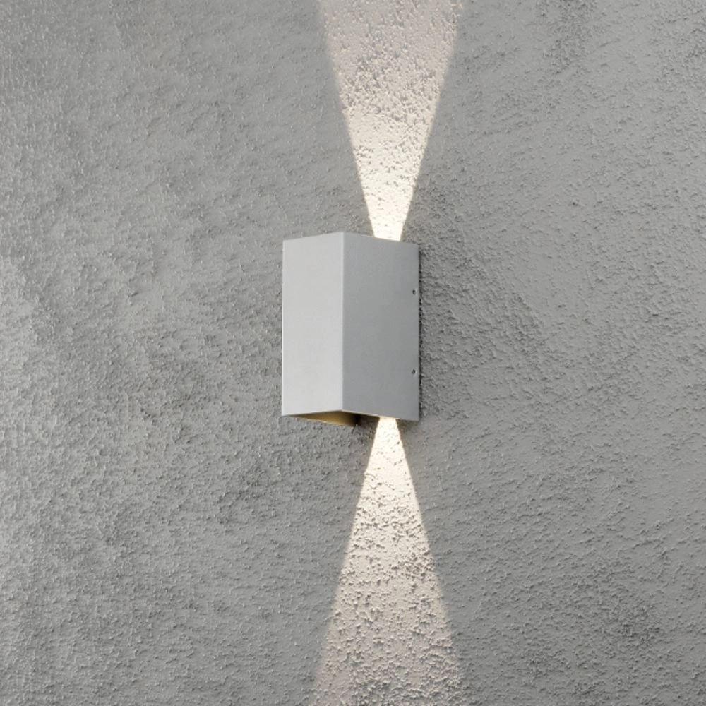 Led wandspot Cremona Up - Down 2x3w - 3000K 17cm mat zilver KonstSmide 7318307940312