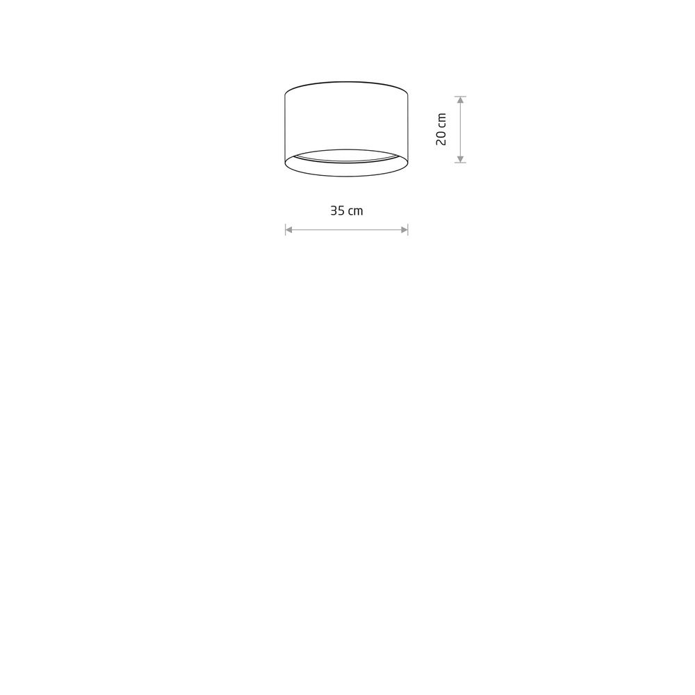 Plafondlamp Cedro zand bruin Ø 35cm Lyora 5903139116701