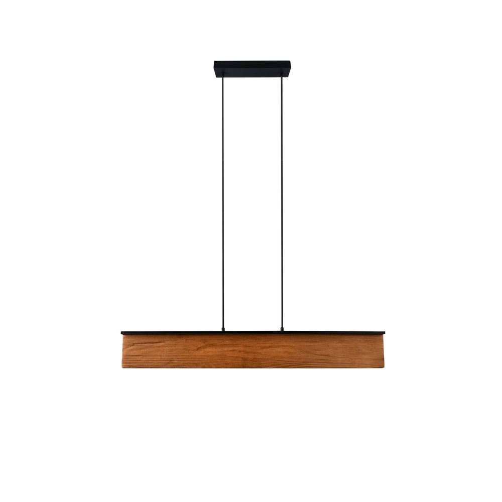 Design hanglamp Kalea zwart met hout Trio 4017807661422