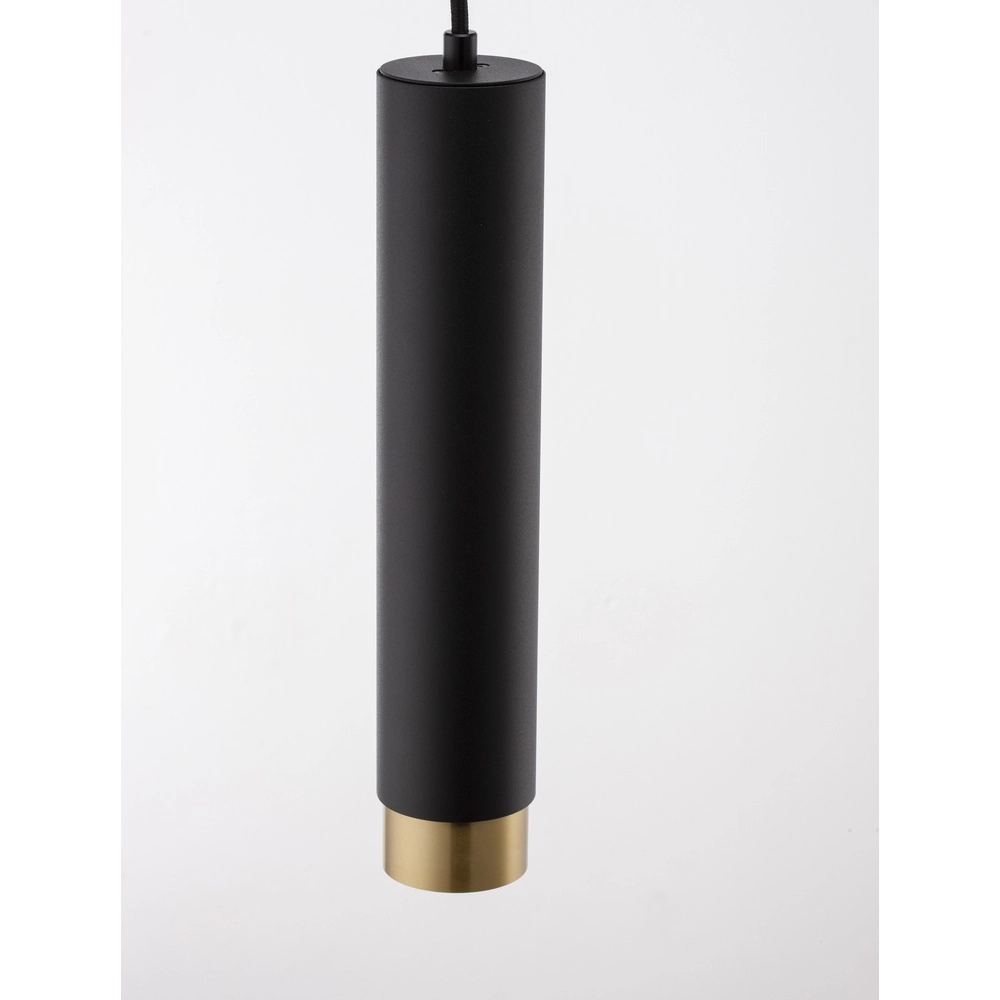 Hanglamp Pongo M enkel 30cm zwart met goud Lyora 5212017430328