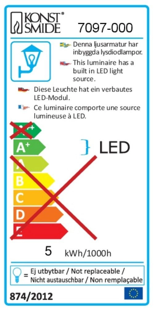 Led inbouwspot Veranda plafond KonstSmide 7318307097009