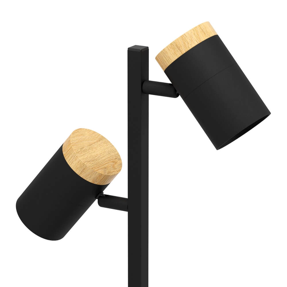Zwarte bureaulamp Cartagena met 2 lichtbronnen Stars of Light 9008606221301