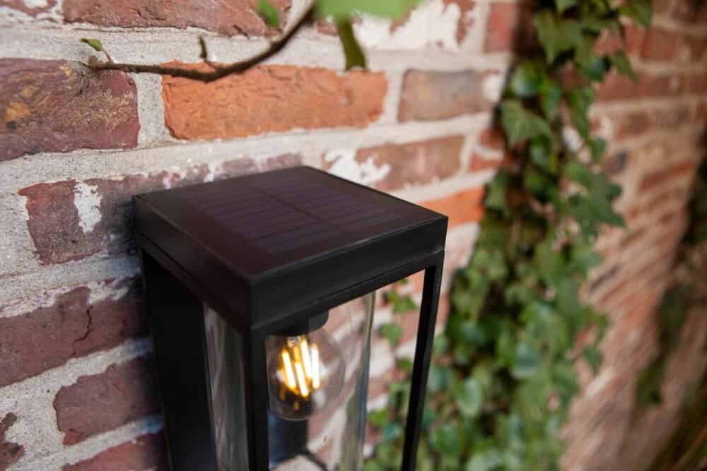 Wall lamp Flair black solar Lutec 6939412013886